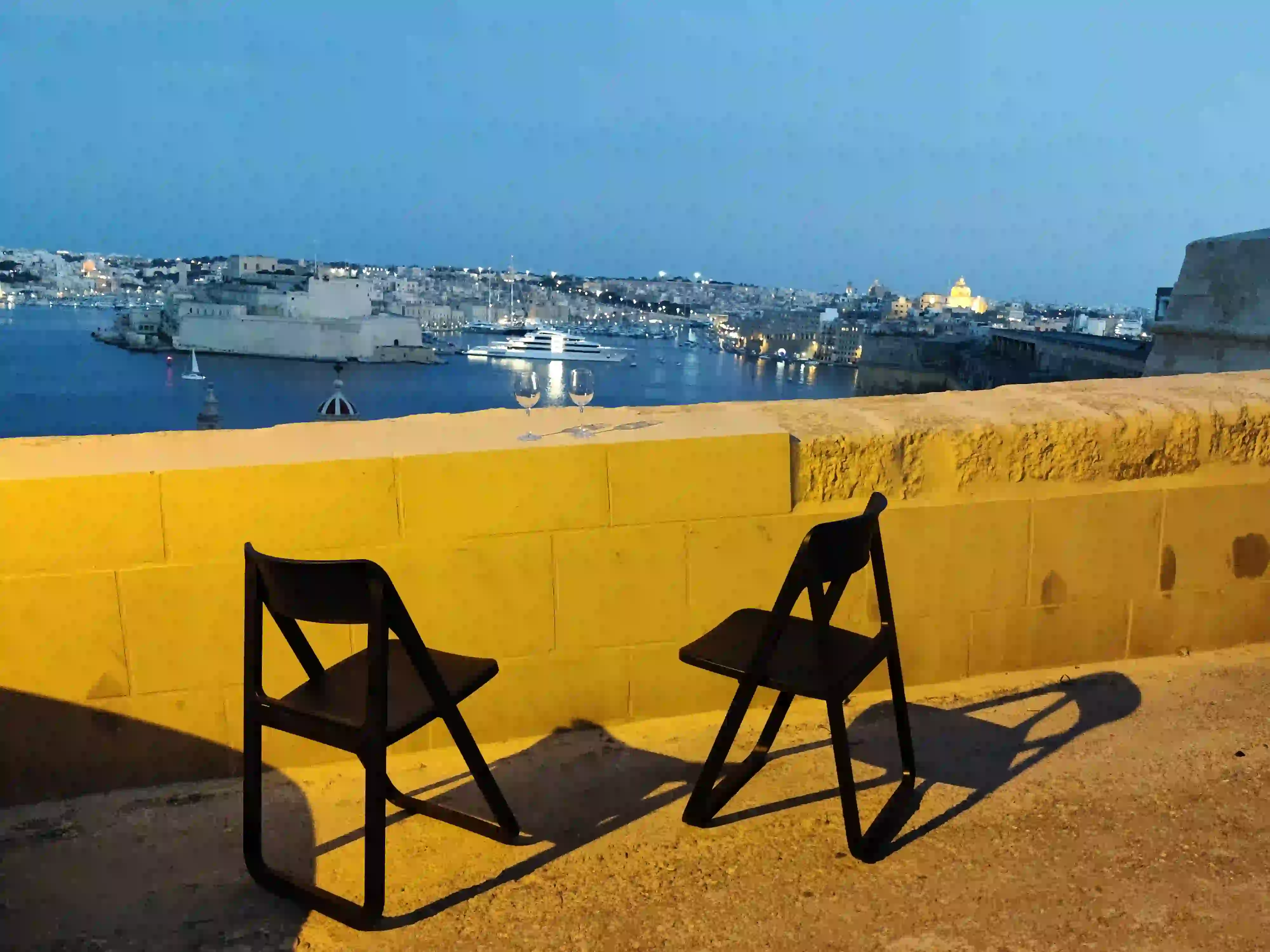 Take your chairs outside and sit on the bastions