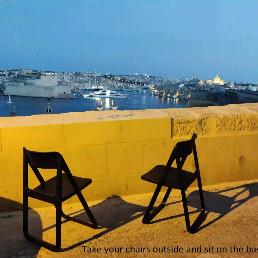 Take your chairs outside and sit on the Bastions