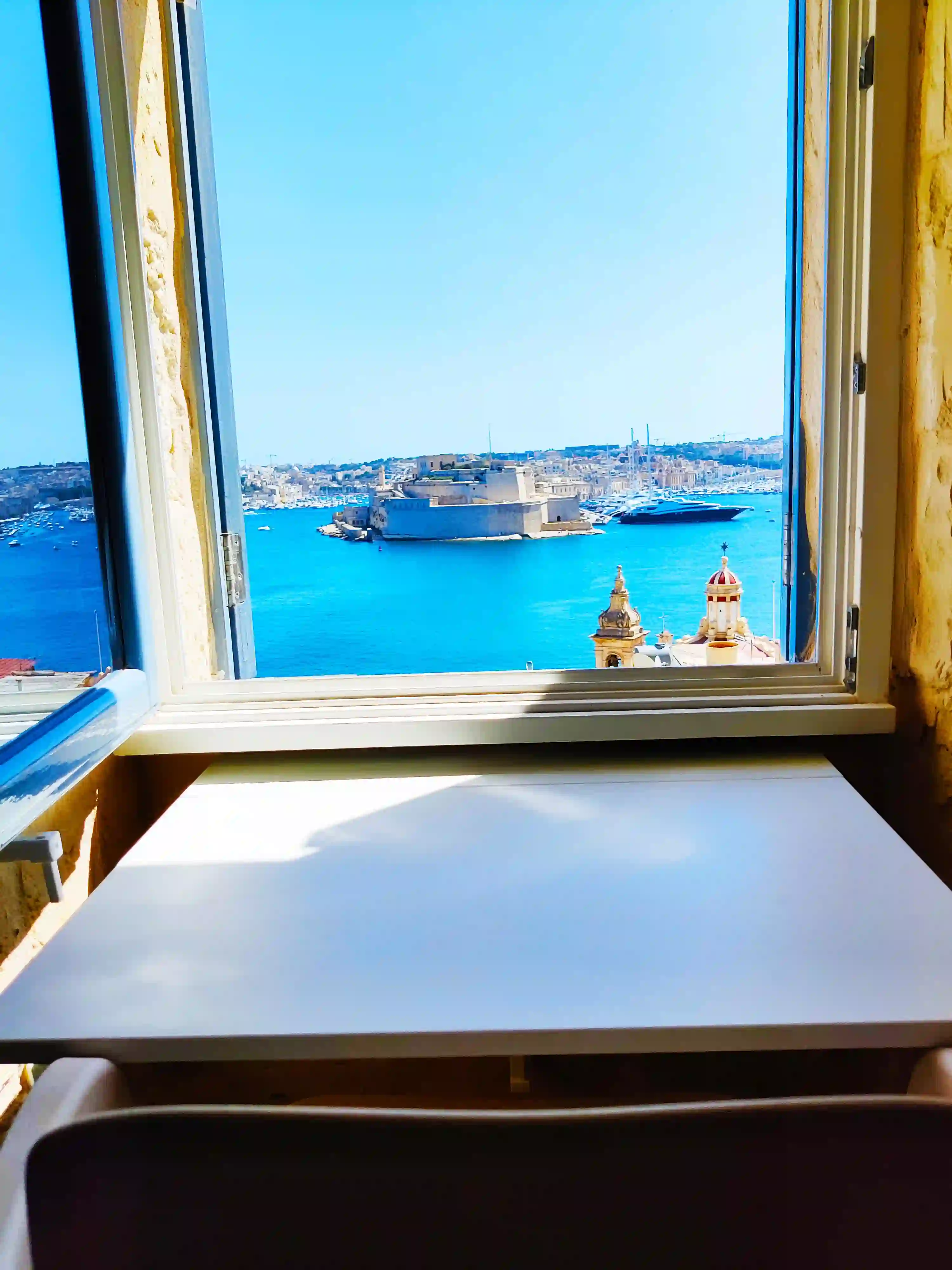 View while dining, working or reading a book